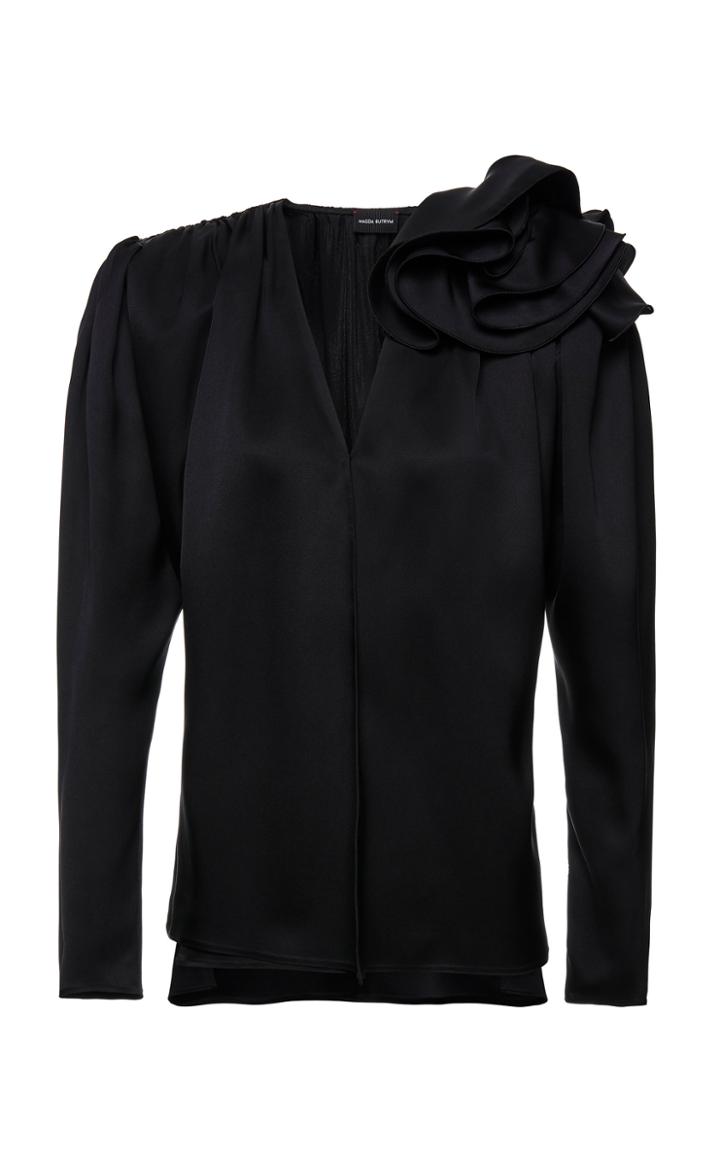 Magda Butrym Bolzano Gathered Silk Blouse