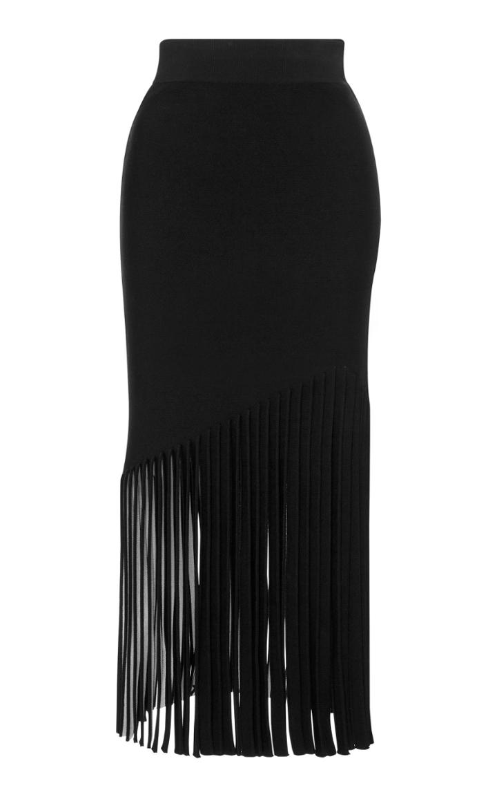 Cushnie Et Ochs Marvella High Waisted Fringe Skirt