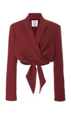 Rosie Assoulin Wrap Twill Wrap Top