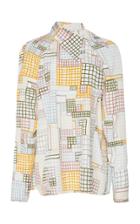 Rosetta Getty Asymmetric Silk-blend Shirt