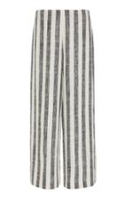 St. Agni Franco Striped Cropped Linen-blend Pants