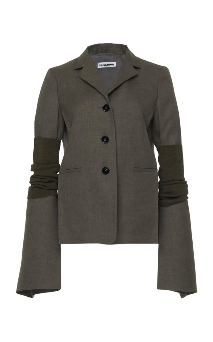 Jil Sander Fermi Ruched Sleeve Blazer