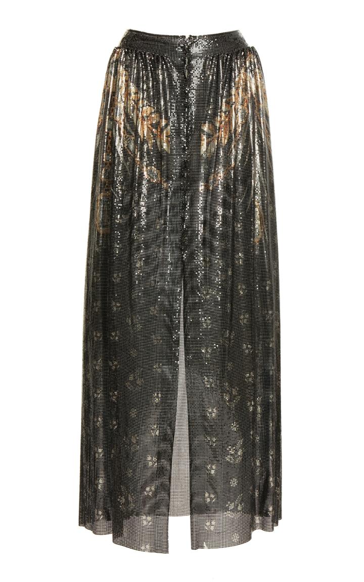 Moda Operandi Paco Rabanne Printe Mesh Metallic Skirt