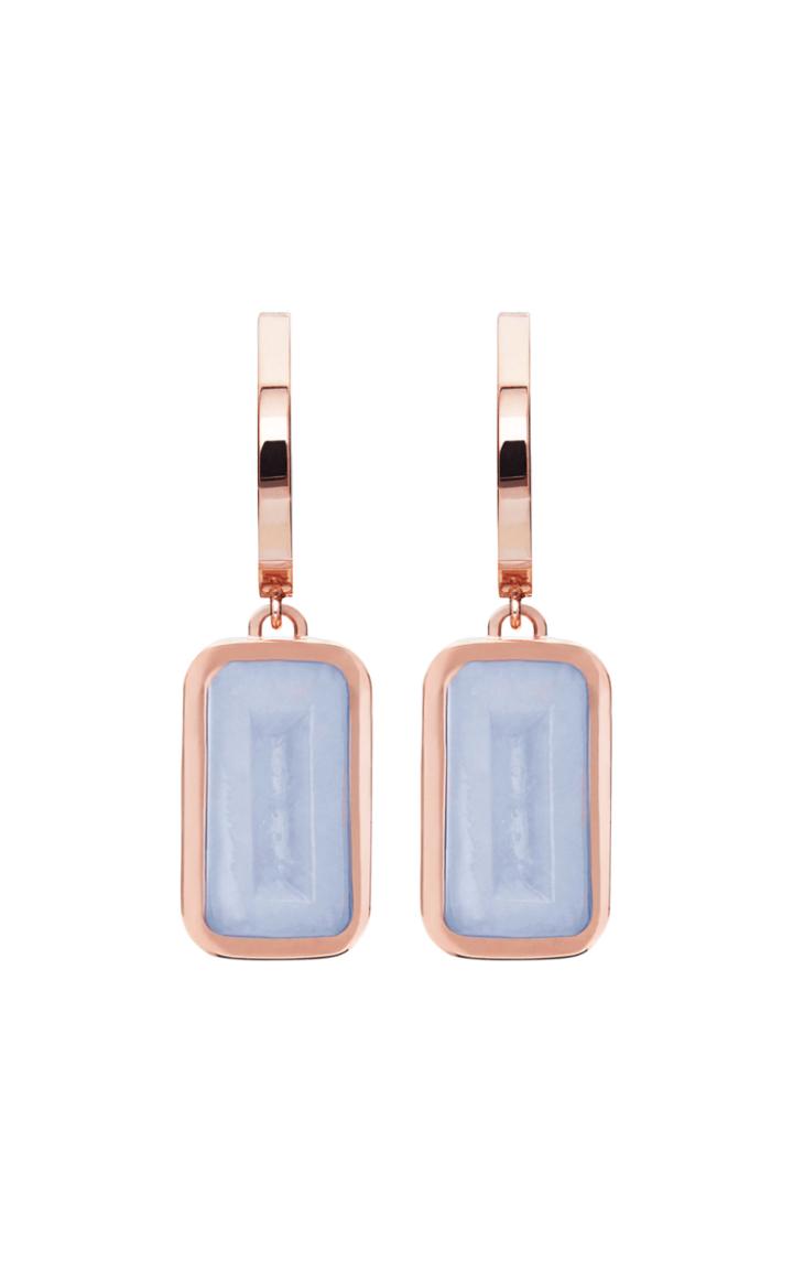 Alina Abegg Pfefferminz Chalcedony 14k Rose Gold Hoop Earrings