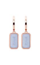 Alina Abegg Pfefferminz Chalcedony 14k Rose Gold Hoop Earrings