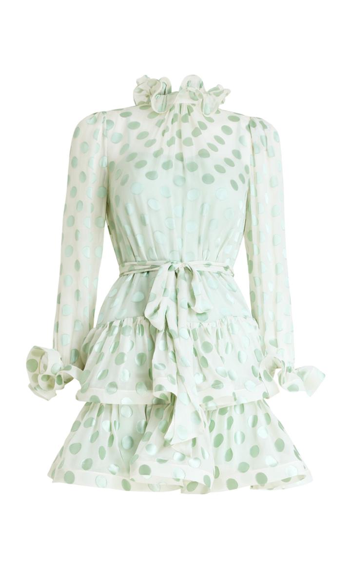 Moda Operandi Zimmermann The Lovestruck Fluted Polka Dot Mini Dress