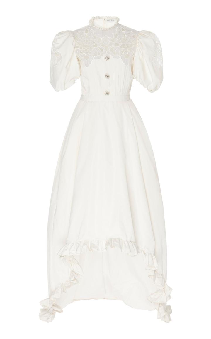 Moda Operandi Alessandra Rich Lace-accented Taffeta Dress Size: 38