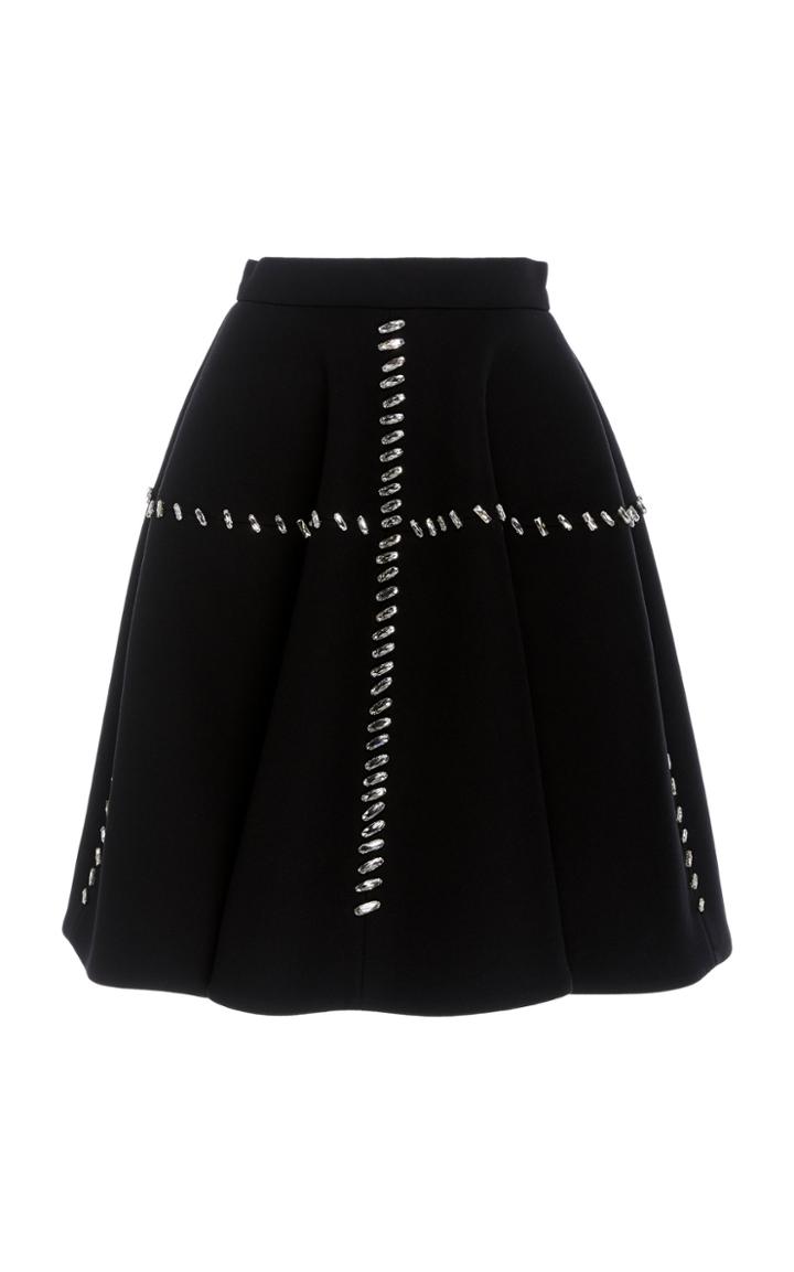 Dice Kayek Embellished Twill A-line Mini Skirt