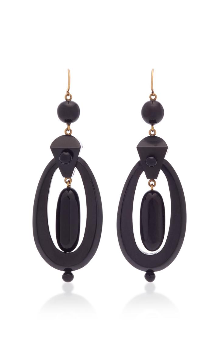 Keyamour Victorian 14k Gold Wood Earrings
