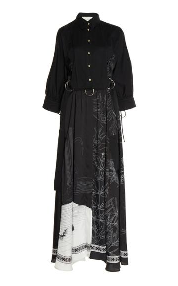 Cdric Charlier Collared Satin Dress