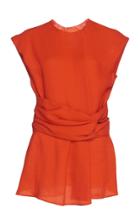 Cyclas Wrap Tie Cotton-blend Top