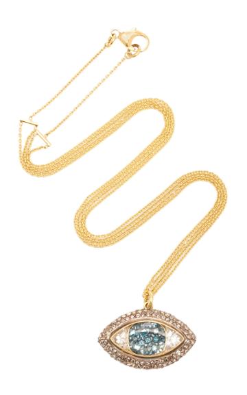 Renee Lewis Third Eye Shake 18k Gold Diamond Necklace