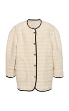 Moda Operandi Philosophy Di Lorenzo Serafini Contrast-trim Boucl Jacket Size: 36