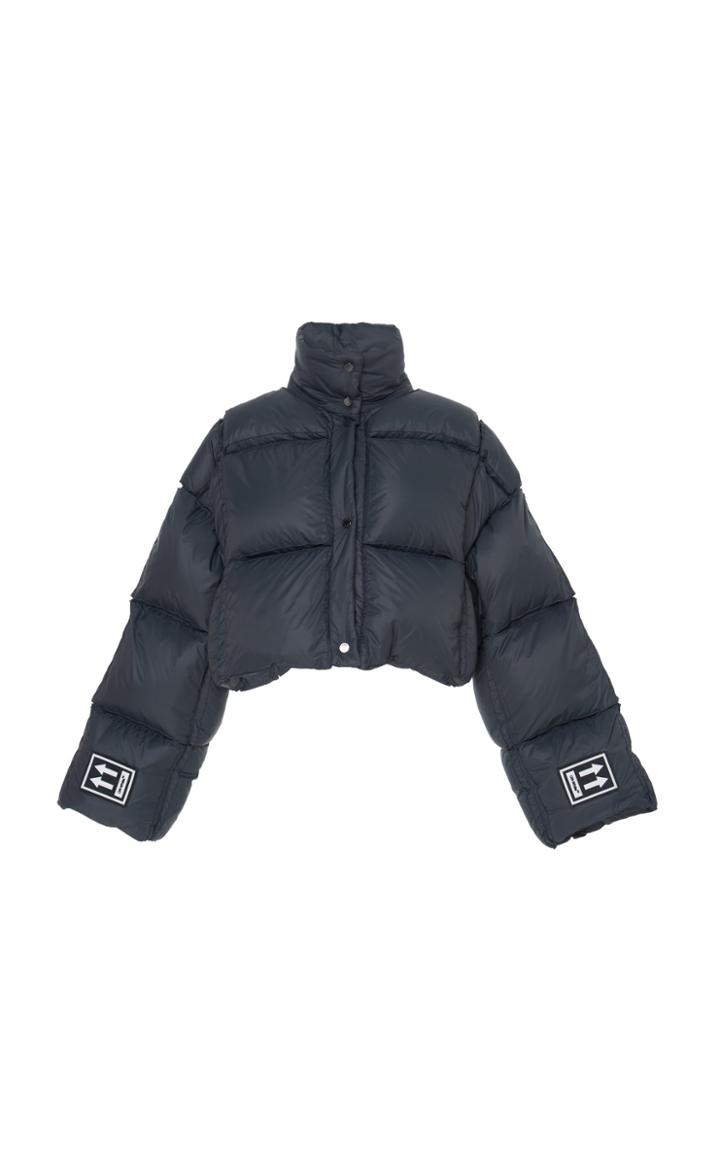 Off-white C/o Virgil Abloh Oversized Shell Quilted Cropped Coat