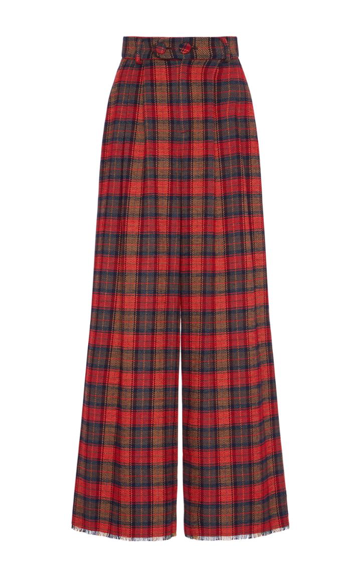 Kimhekim Tartan Wide Leg Pants