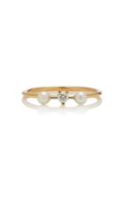 Delfina Delettrez Two-in-one 18k Gold Diamond And Pearl Ring