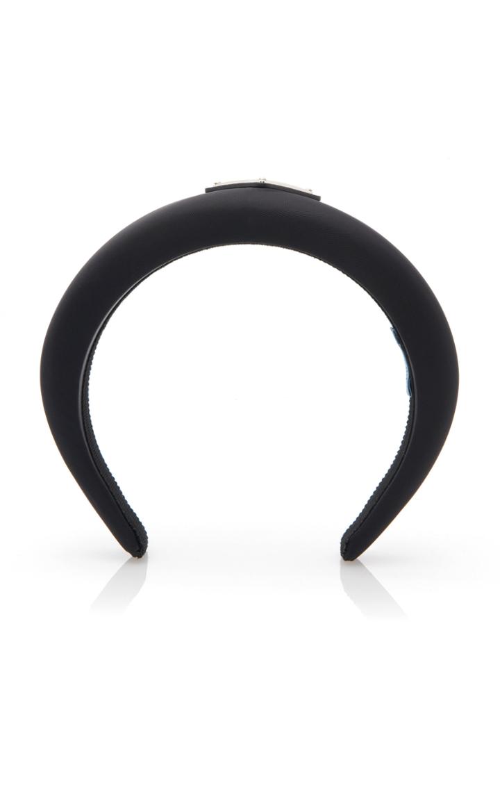 Prada Logo-appliqud Shell Headband