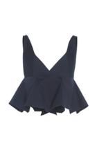 Maison Rabih Kayrouz Peplum Cotton-blend Satin Top