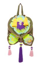 Yuliya Magdych Pansies Floral Embroidered Backpack