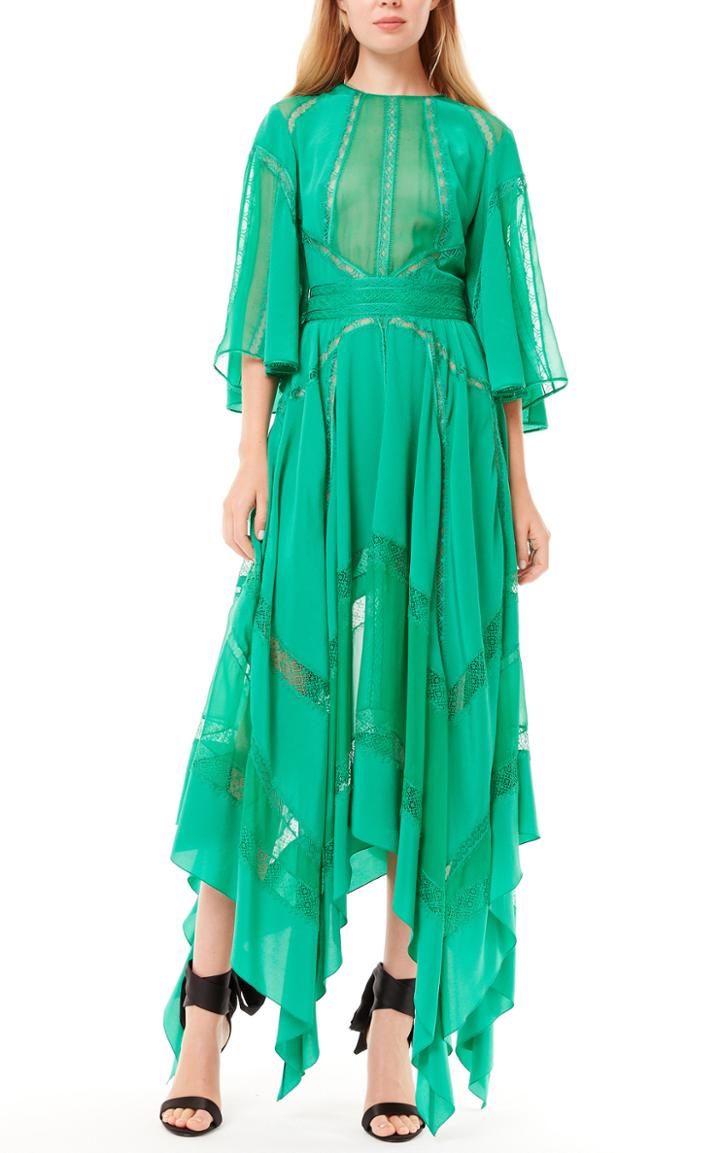 Moda Operandi Zuhair Murad Asymmetric Silk Chiffon Dress