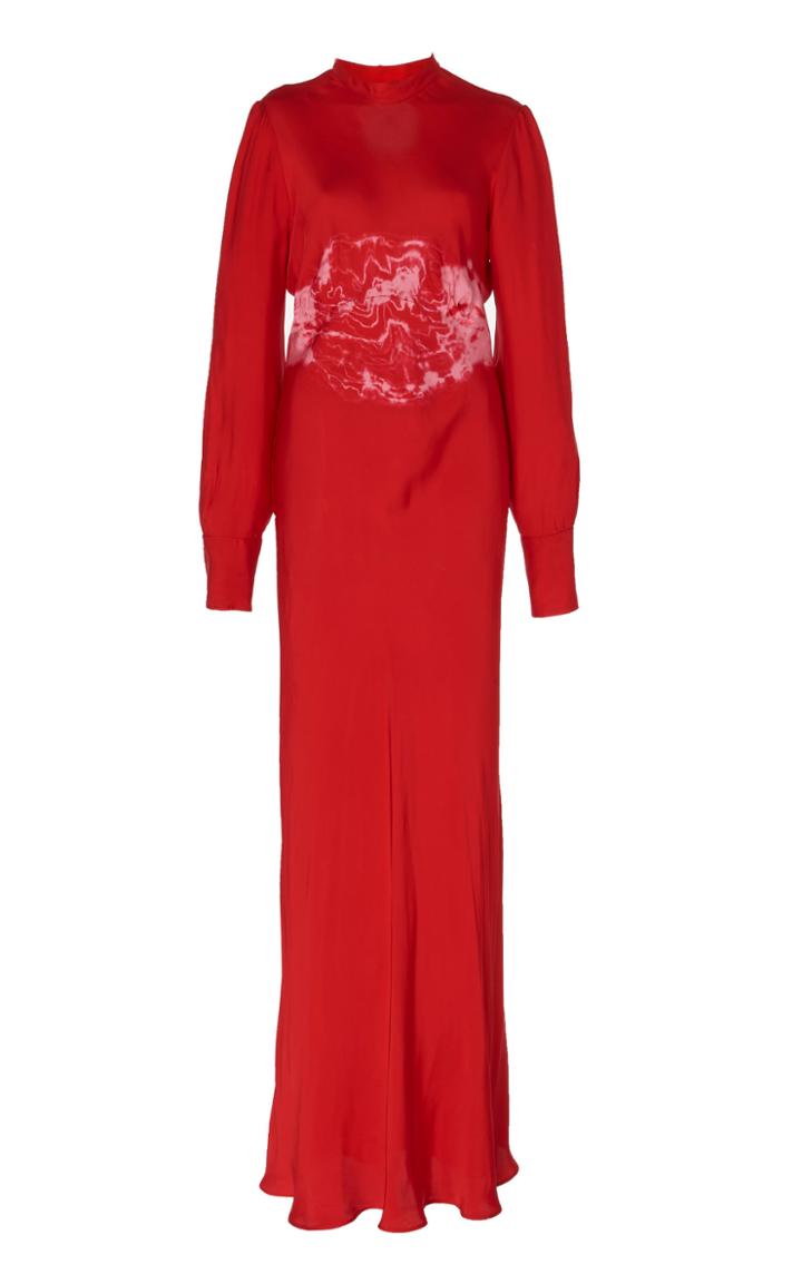 Wynn Hamlyn Bias Tie-dye Printed Maxi Dress
