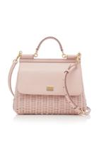 Dolce & Gabbana Sicily Leather And Raffia Bag