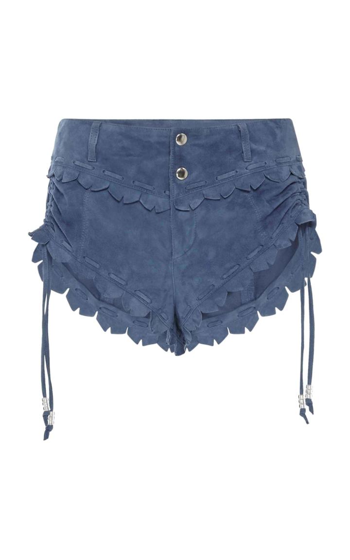 Moda Operandi Isabel Marant Aleixo Trim-detailed Leather Mini Shorts Size: 32