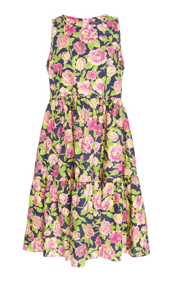 Mds Stripes Sleeveless Peasant Dress