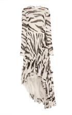 Philosophy Di Lorenzo Serafini Zebra-print Georgette High-low Dress