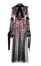 Elie Saab Bead Embroidery Lace Dress