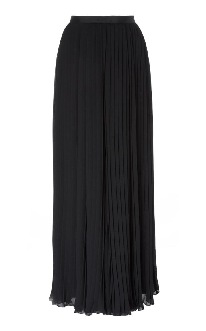 Huishan Zhang Ann Georgette Pleated Wide-leg Pants