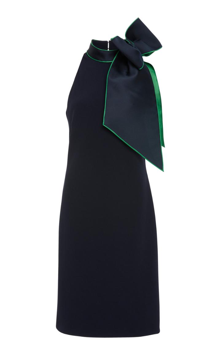 Brandon Maxwell Bow Neck Shift Dress