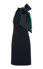 Brandon Maxwell Bow Neck Shift Dress