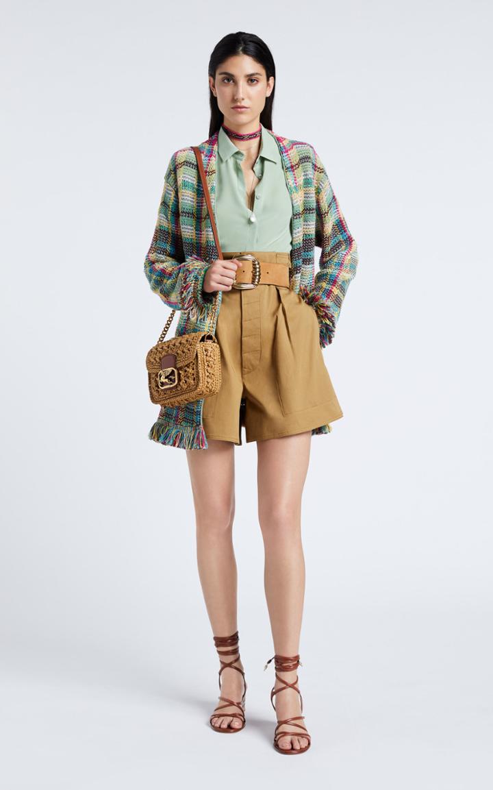 Moda Operandi Etro High Waisted Cotton Shorts