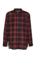 Lost Daze Quiet Night Printed Plaid Wool Shirt Size: S