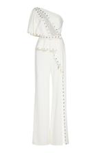 Moda Operandi Zuhair Murad One-shoulder Belted Maxi Dress Size: 32