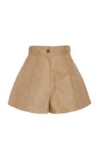 Alexis Tomas Embossed Leather Shorts