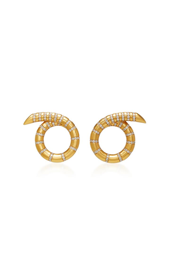 Jemma Wynne Yellow Gold Aria Coil Earrings