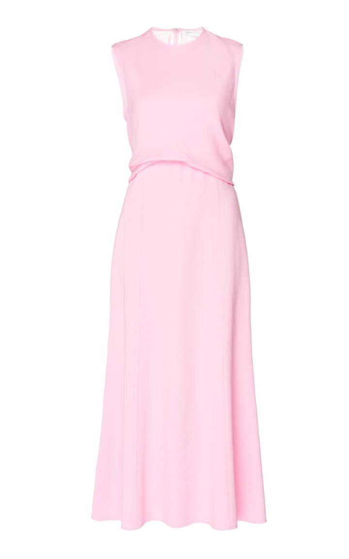 Victoria Beckham Draped Georgette Midi Dress