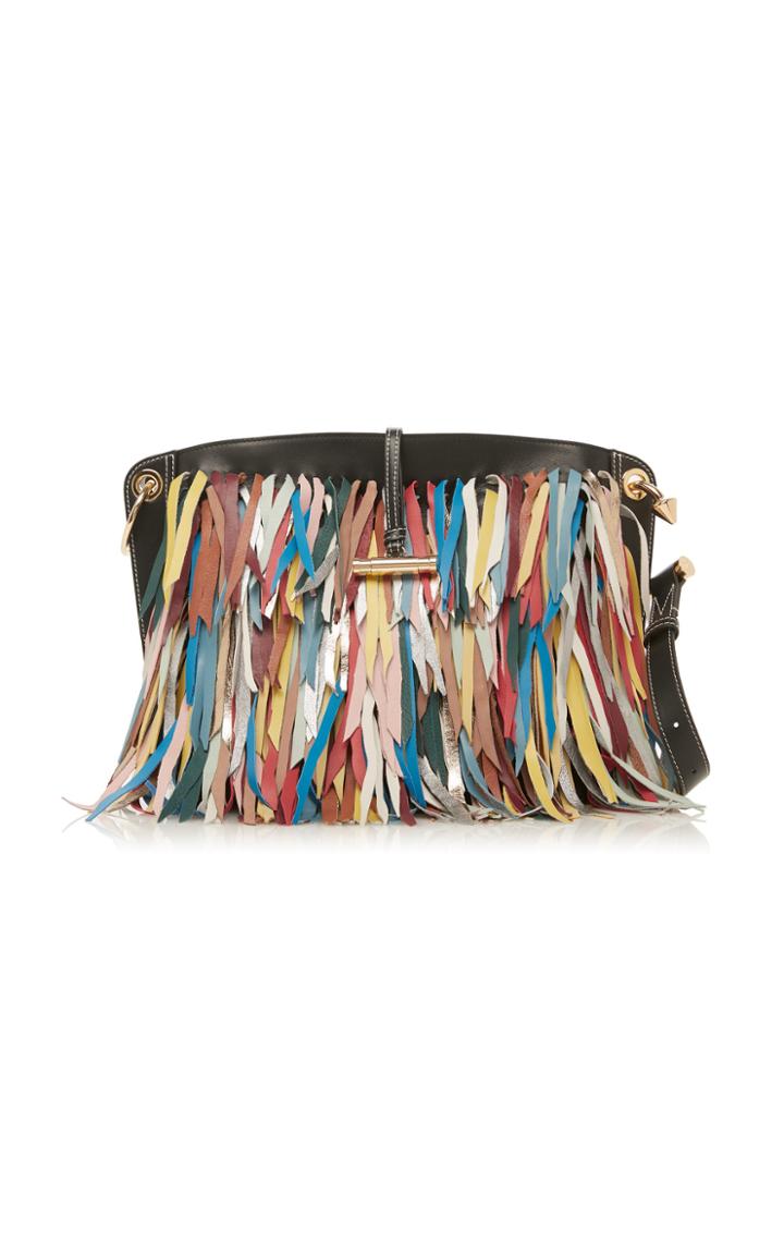 Moda Operandi Jw Anderson Hoist Full Fringe Leather Top Handle Bag
