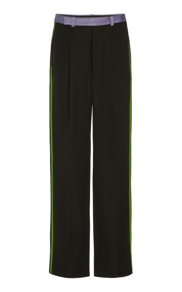 Moda Operandi Haider Ackermann Stripe-detailed Belted Wool Pants Size: 36