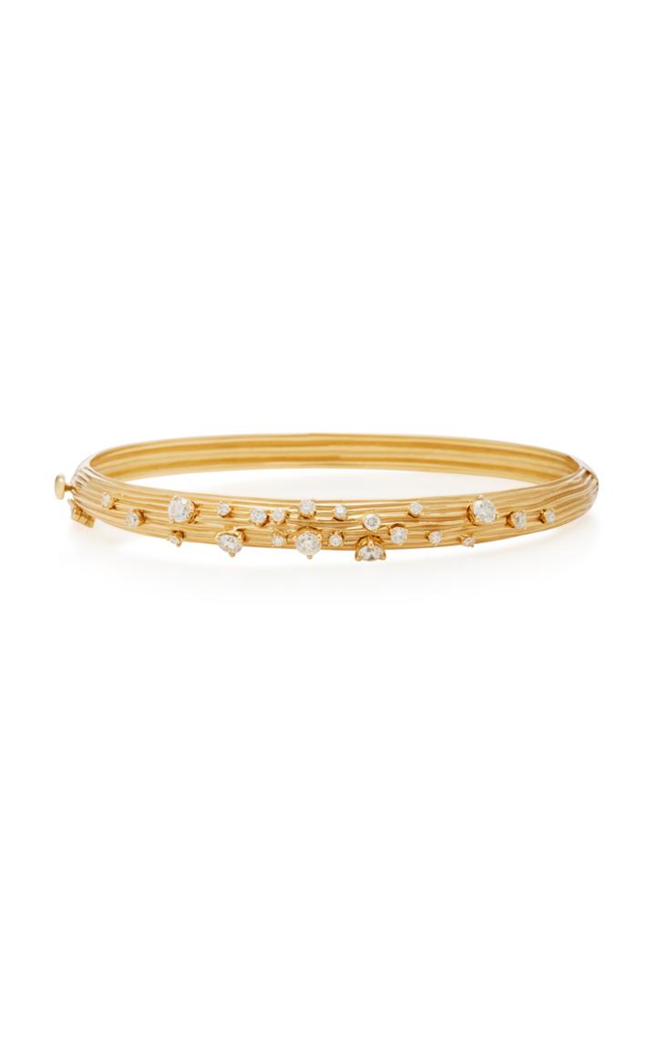 Hueb Plisse 18k Gold Diamond Bracelet