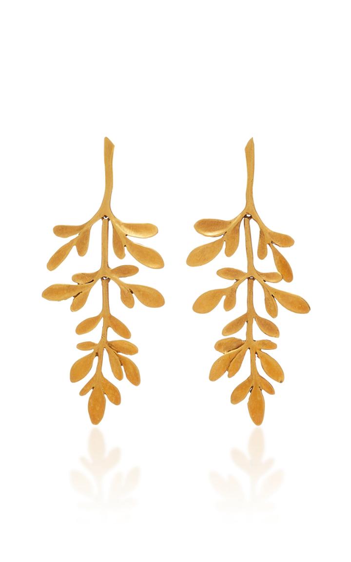 Luisa Schroder Vine Yellow-gold Earrings