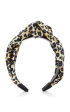 Jennifer Behr Fiona Leopard-print Silk Headband