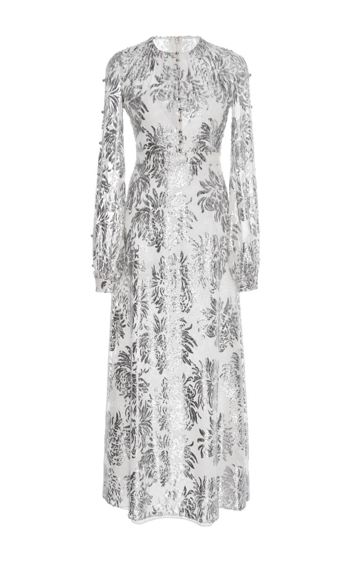 Prabal Gurung Embroidered Long Sleeve Dress