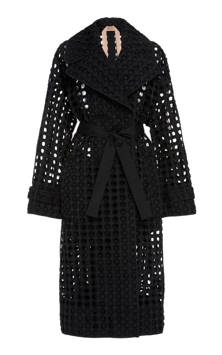 N21 Alba Eyelet Trench Coat