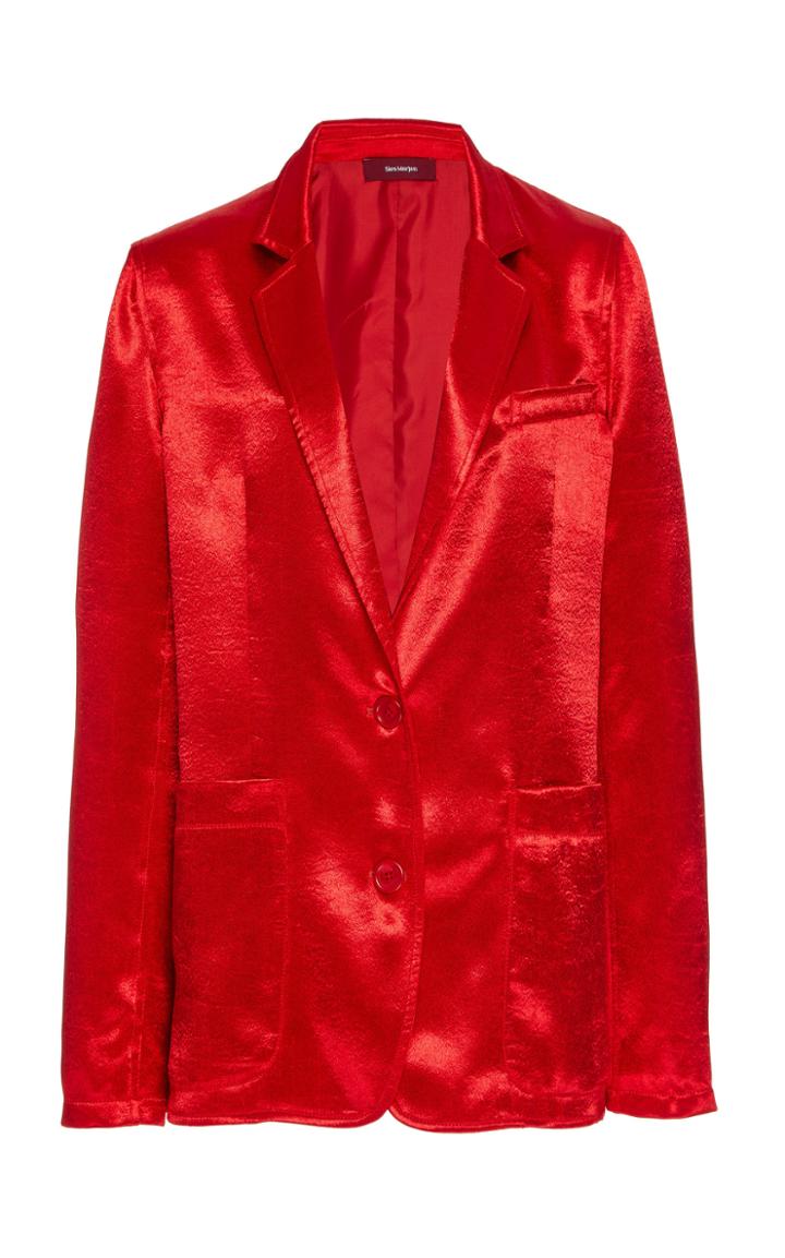 Moda Operandi Sies Marjan Halima Satin Blazer Size: 0
