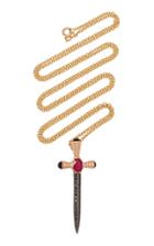 Gavello 14k Gold And Silver Ruby And Black Diamond Chain Necklace