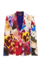Roberto Cavalli Floral-print Crepe Blazer