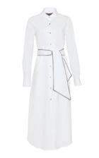 Moda Operandi Lela Rose Belted Cotton-blend Shirt Dress